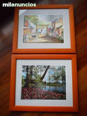 Marco de fotos de pared, juego de 20 marcos de fotos de madera, marco de  fotos para pared, marco blanco y marco negro con pintura de paisaje (color