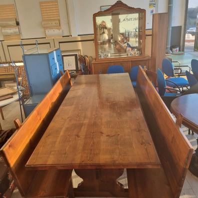 Banco corrido para cocina en madera maciza ideal mesas pie central