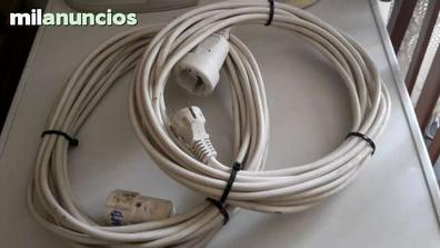 Prolongador Cable Electrico 5 metros. Alargadera 16 A. 3500 W. Conexión  Sucko 3 Polos + Tierra. Color Blanco