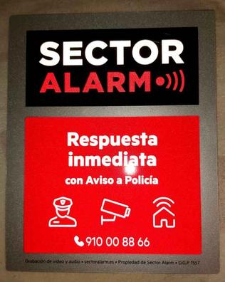 1 Cartel PVC cámaras de seguridad más 2 vinilos alarma conectada (vinilos  para pegar por dentro): 20,00 €