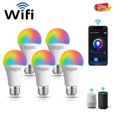 Bombilla LED Inteligente Wifi 5,5W E14 RGB+CTT Regulable compatible con  Google Home, Alexa