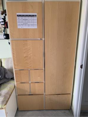 RAKKESTAD armario con puertas correderas, negro-marrón, 117x176 cm - IKEA