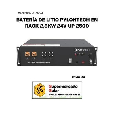 Bateria Litio solar Pylontech 24V UP2500 2,8Kw