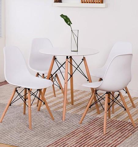 Milanuncios - Conjunto mesa redonda 60 cm. + 4 sillas