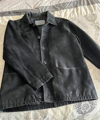  Chaqueta de piel de vaca para hombre, gabardina larga, chaqueta  de cuero negro, abrigos de invierno de gran tamaño, Negro - : Ropa, Zapatos  y Joyería