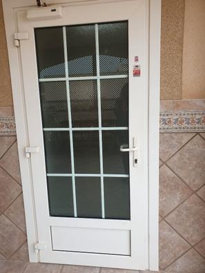 Puerta de entrada pvc Sevilla cristal transparente blanca izquierda de  200x80 cm