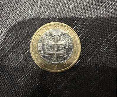 Moneda de 1 euro de Alemania 2002 F. SC. Chapada oro