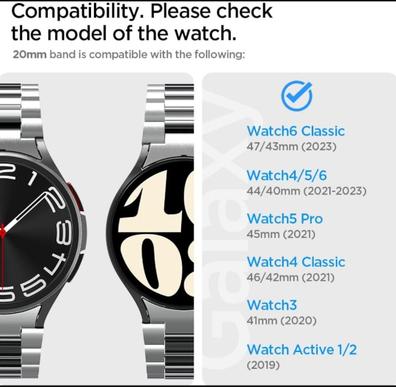 Samsung Galaxy Watch 6 Classic 43 Mm Negro Color de la caja Blanco Diseño  de la correa Fluoroelastómero