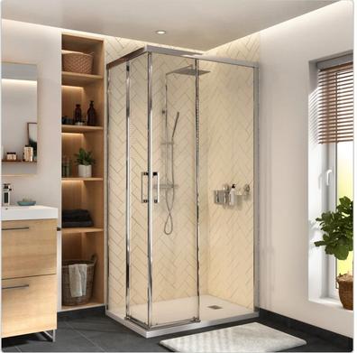 Tarima ideal para ducha y baño de diseño cuadrado enrollable de 60 x 40 cm  de