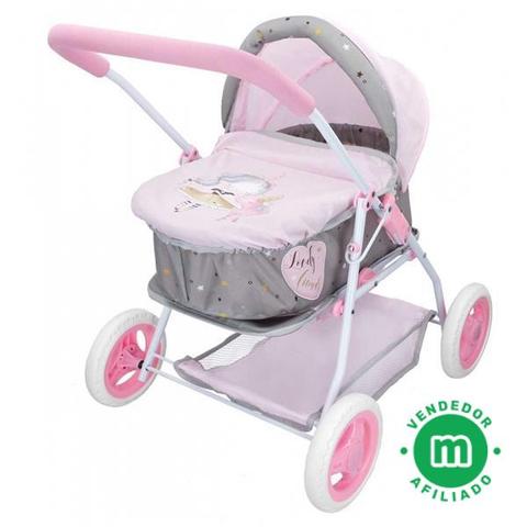 Carro de Muñecas 2 en 1 Rosa