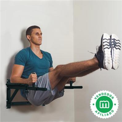 Barras de dominadas montadas en la pared, barra horizontal de techo  ajustable en altura, barra de suspensión para ejercicio muscular de la  parte