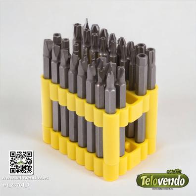 Juego de 45 puntas de destornillador de impacto para taladros y  conductores, brocas de acero surtidas en caja de almacenamiento para  perforación y