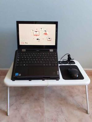  Soporte para computadora portátil, portátil, mesa para laptop,  mesa de sofá, altura lateral, soporte para computadora portátil con ruedas  (color A: blanco, 80 x 40) : Electrónica