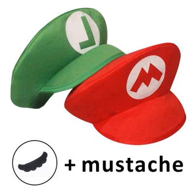 Disfraz De Mario Bros - Sombrero, Bigote Y Guantes - Para Adultos Y Niños