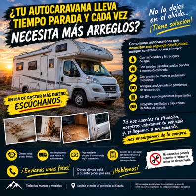 Milanuncios - compramos autocaravanas con o sin itv