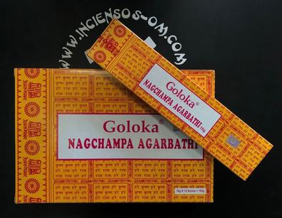 Incienso Goloka Nag Champa Agarbatti 16 gramos Cajita de 16 gramos