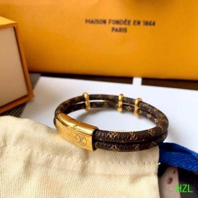 Pulsera Keep It Double en piel Monogram - Hombre - Bisutería