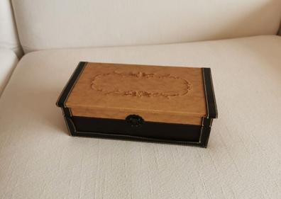 Caja de madera vintage decorativa flameada 38cm