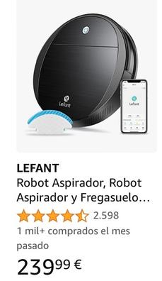 LEFANT Robot Aspirador, 3 en 1, 100 Min Autonomía, Compatible con Alexa,  Google Home App (M213) 