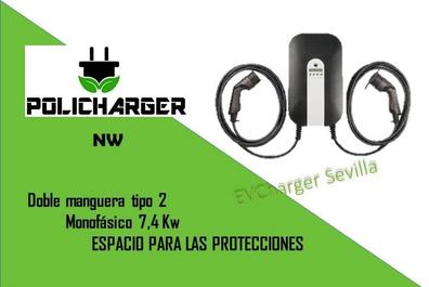 Cargador coche eléctrico Policharger NW-T2 - Conector Tipo 2 Monofásico