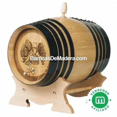 Barril de madera de roble americano de roble de madera de 10L para whisky,  vino, tequila y sin fugas, ideal para regalos