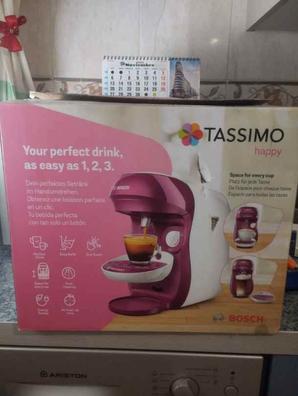 Bosch TAS1001 - Cafetera Multibebida TASSIMO HAPPY 40 Bebidas Rosa