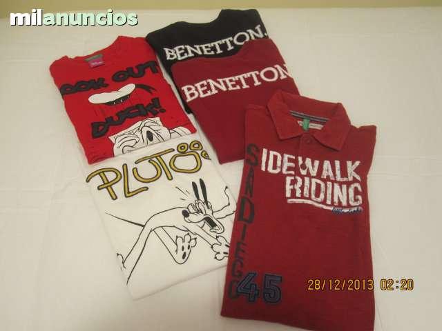 T-shirt para hombre letras de colores Benetton