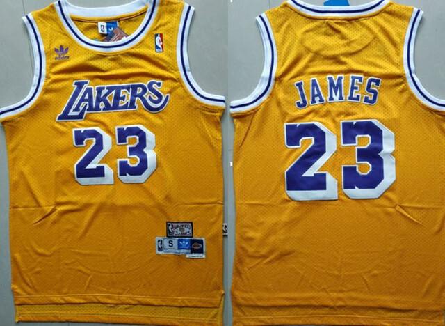 nba lakers 23 amarilla retro