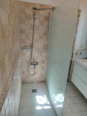 Milanuncios - Mampara ducha cuadrada rayada 6mm 70x70