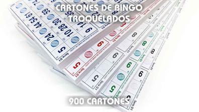 Pack 48 cartones de bingo grandes troquelados