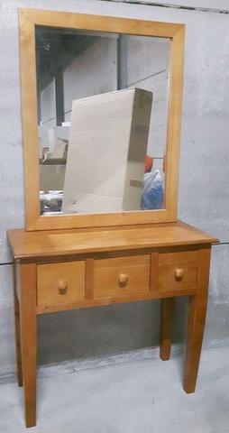 Milanuncios - Mueble entrada de madera con espejo