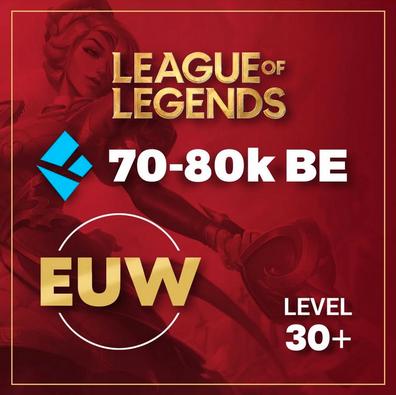 EUW 50K - 70K BE League of Legends LOL Smurf 30+ Unranked Free