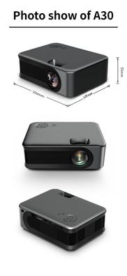 Proyector portátil 4500 lúmenes para entretenimiento de cine en casa, Full  HD 1080P, admite mini proyector HDMI AV USB con barra de sonido