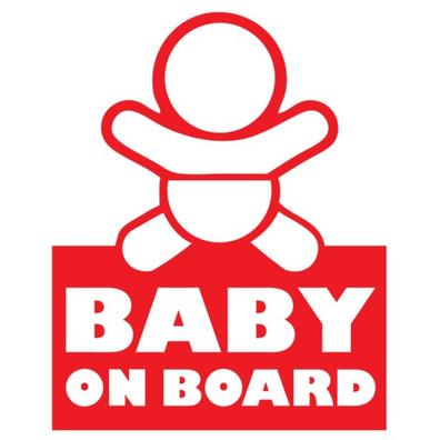 Pegatina de bebé a bordo bebé con chupete