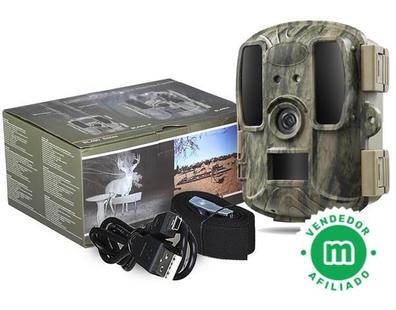Vídeo cámara de foto trampeo con flash negro, especial para caza.