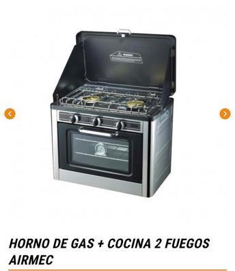 HORNO DE GAS+COCINA 2 FUEGOS IDEAL PARA CAMPING MUVIP MV0454