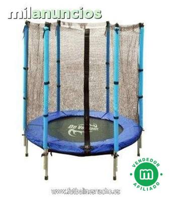 Homcom Cama Elástica Infantil Trampolín Para Niños +3 Años Con Superficie  De Salto Ø110 Cm Red De Seguridad Y Cubierta Protectora Para Interior  Exterior Ø16 Gris