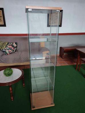 Vitrina de pared en cristal transparente 2 puertas con cerradura - Antonia