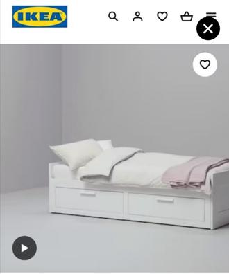 SUNDVIK cama extensible, blanco, 80x200 cm - IKEA