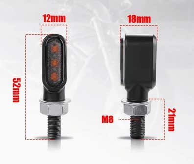 Intermitentes Moto Harley Sportster XL 1200 883 Negros Humo Luces Intermitentes Negras Para Moto - Compatibles Con Harley Sportster Y Otras - 12V Resistentes CBR 1000rr 2004