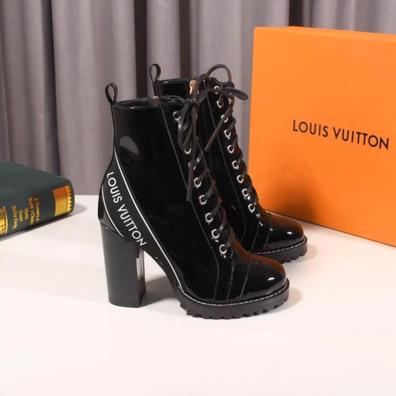 Botas hasta la rodilla de cuero negras de Louis Vuitton Negro ref