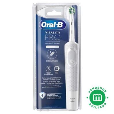  Oral-B Cepillo de dientes eléctrico 3D blanco con pilas, 1  unidad (los colores y el embalaje pueden variar) : Salud y Hogar