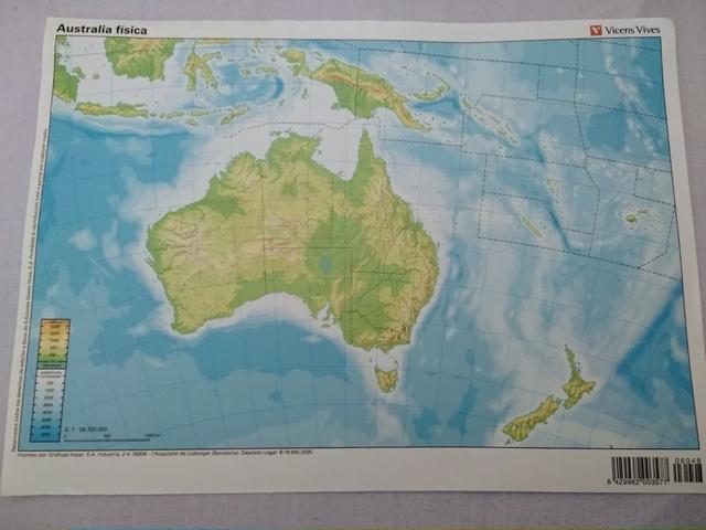 Compulsión márketing Estéril Milanuncios - mapa mudo Australia física