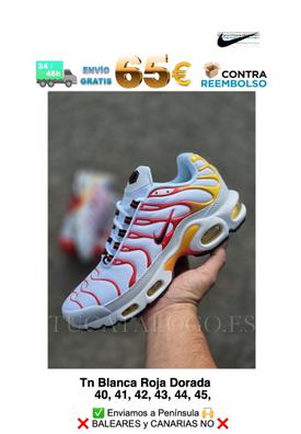 Nike tn blancas y doradas deals