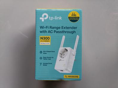 TP-LINK N300 (TL-WA860RE) extensor de alcance de señal de Wi-Fi con enchufe  con transmisión, Blanco