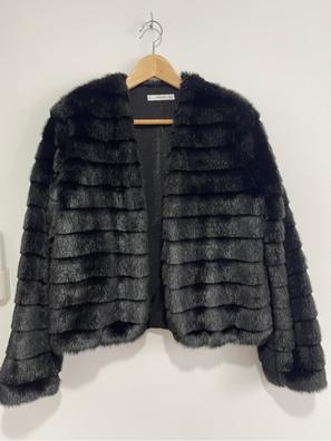 Abrigo de pelo corto negro de segunda mano para mujer Milanuncios