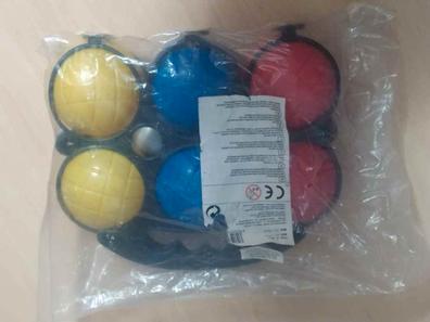 Listado -2.874 in Metal Petanca/Boules Juego de 6 bolas con 3 bolas azules  y 3 negras y bolsa negra