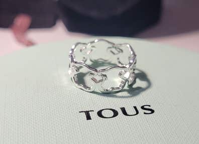 Anillo Colgante Tous New Carrusel Aros Ositos De Plata Tous Anillo