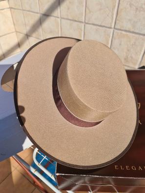 Sombrero de vaquero de paja para mujer, Toquilla hecha a mano, ala