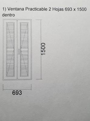 Solid Elements Balconera practicable de PVC (90 x 200 cm, Derecha, Roble  oscuro)